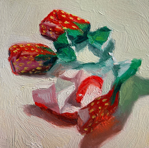 Strawberry Candies - Original Oil Painting