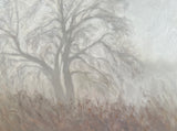 Foggy Tree on the Trail - Original Oil Painting