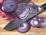 Thin Sliced Red Onion - Original Gouache Painting