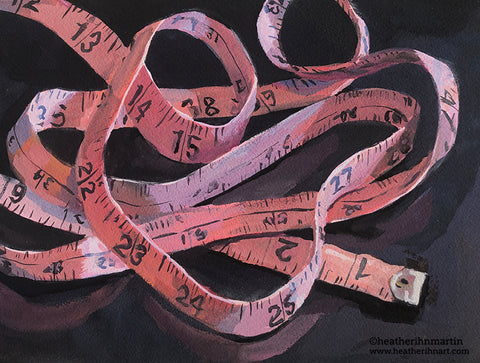 Tape Measure - Original Gouache Painting