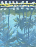Palm Reflections at the Andaz - Original Gouache Painting