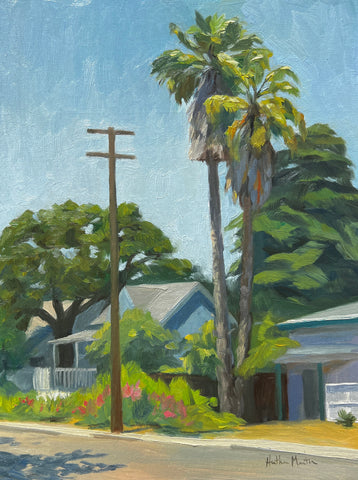 K Street Palms - Original Oil Painting
