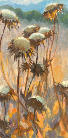 Thistle at Sundown- Original Oil Painting
