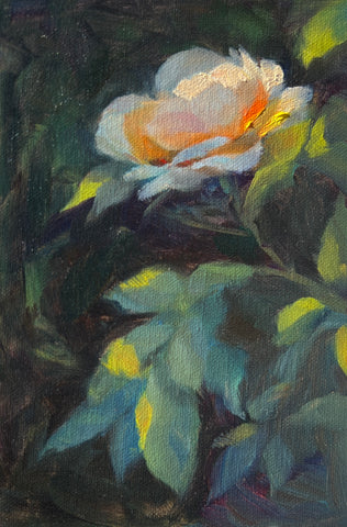 Small But Mighty Rose - Original Oil Painting