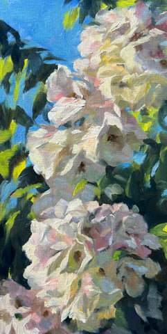 Sally Holmes Roses - Original Oil Painting