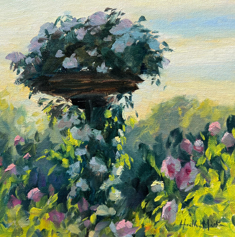 Morning in the Rose Garden - Original Oil Painting
