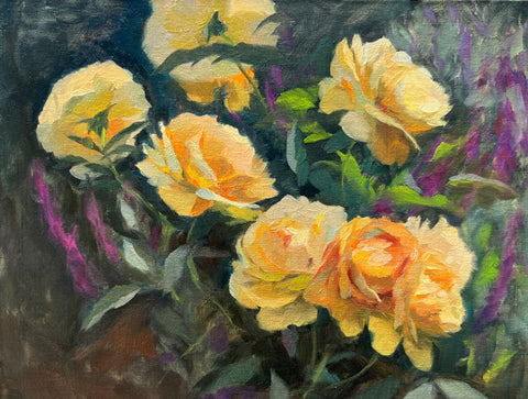 Hollyhocks - Original Oil Painting – Heather's Fine Art