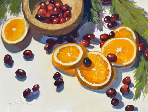Holiday Jewel Tones - Original Gouache Painting