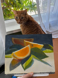 Meyer Lemons in Light - Original Gouache Painting