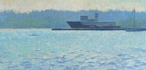 Three Ships Sailing - Original Oil Painting