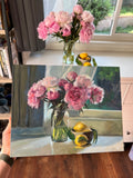 Pink Peony Medley - Original Oil Painting