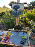 Morning in the Rose Garden - Original Oil Painting