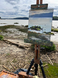 Coastal Birds at High Tide Benicia - Original Gouache Painting