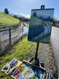 Canal Trail in the Winter - Original Oil Painting