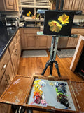 Yellow Hibiscus Pair - Original Oil Painting