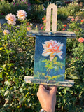 Single Rainbow Rose - Original Oil Painting