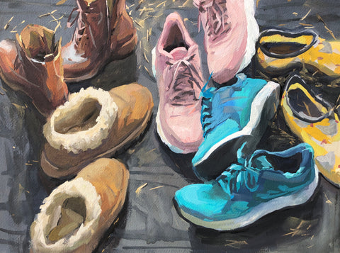 Shoes - Original Gouache Painting