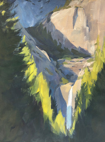 Lower Falls - Original Gouache Painting
