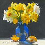 Daffodils and Lemon Slices - Original Gouache Painting