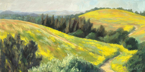 Limeridge Mustard Hills - FRAMED - Original Oil Painting