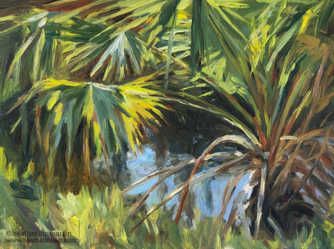 Creek Palm - Original Oil Painting