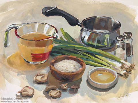 Recipe - Original Gouache Painting