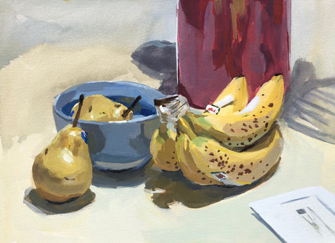 Primary Fruit - Original Gouache Painting