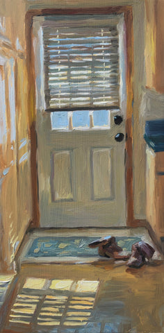Side Door Sunlight - Original Oil Painting