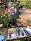 Dinnerplate Dahlias - Original Oil Painting
