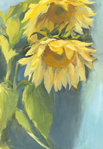 Wallflowers - Original Gouache Painting