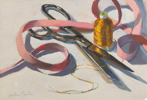 Sewing Essentials - Original Gouache Painting