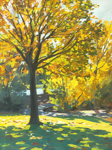 Yellow Maple - Original Gouache Painting