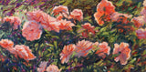Pink Rose Landscape - Original Oil Painting
