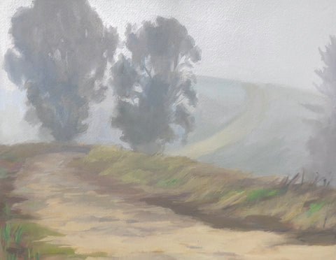 Through the Fog - Original Gouache Painting