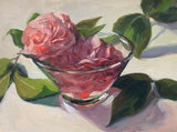 First Camellias - Original Oil Painting