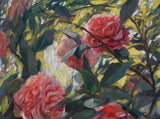 Hidden Camellias - Original Oil Painting - FRAMED