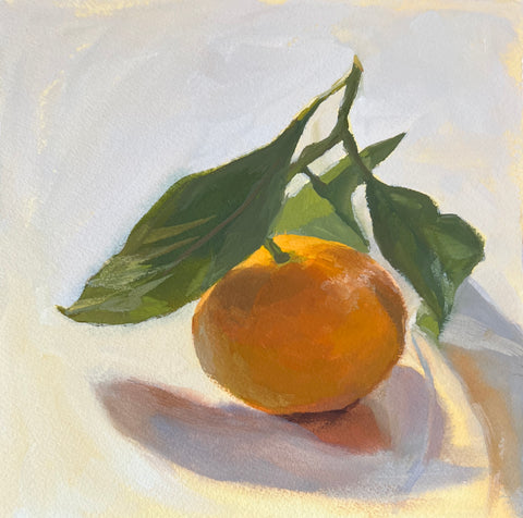 Single Satsuma - Original Gouache Painting