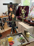 Hollyhocks - Original Oil Painting