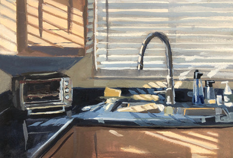 Kitchen Light - Original Gouache Painting