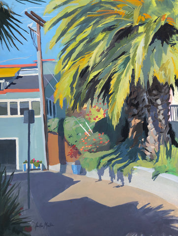 Capitola Palm - Original Gouache Painting