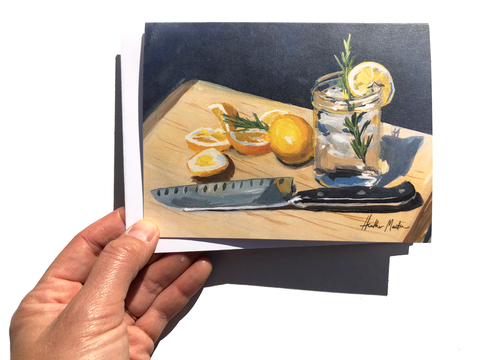 Lemon Cutting Board Card
