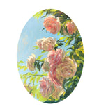 Oval Roses - Original Oil Painting
